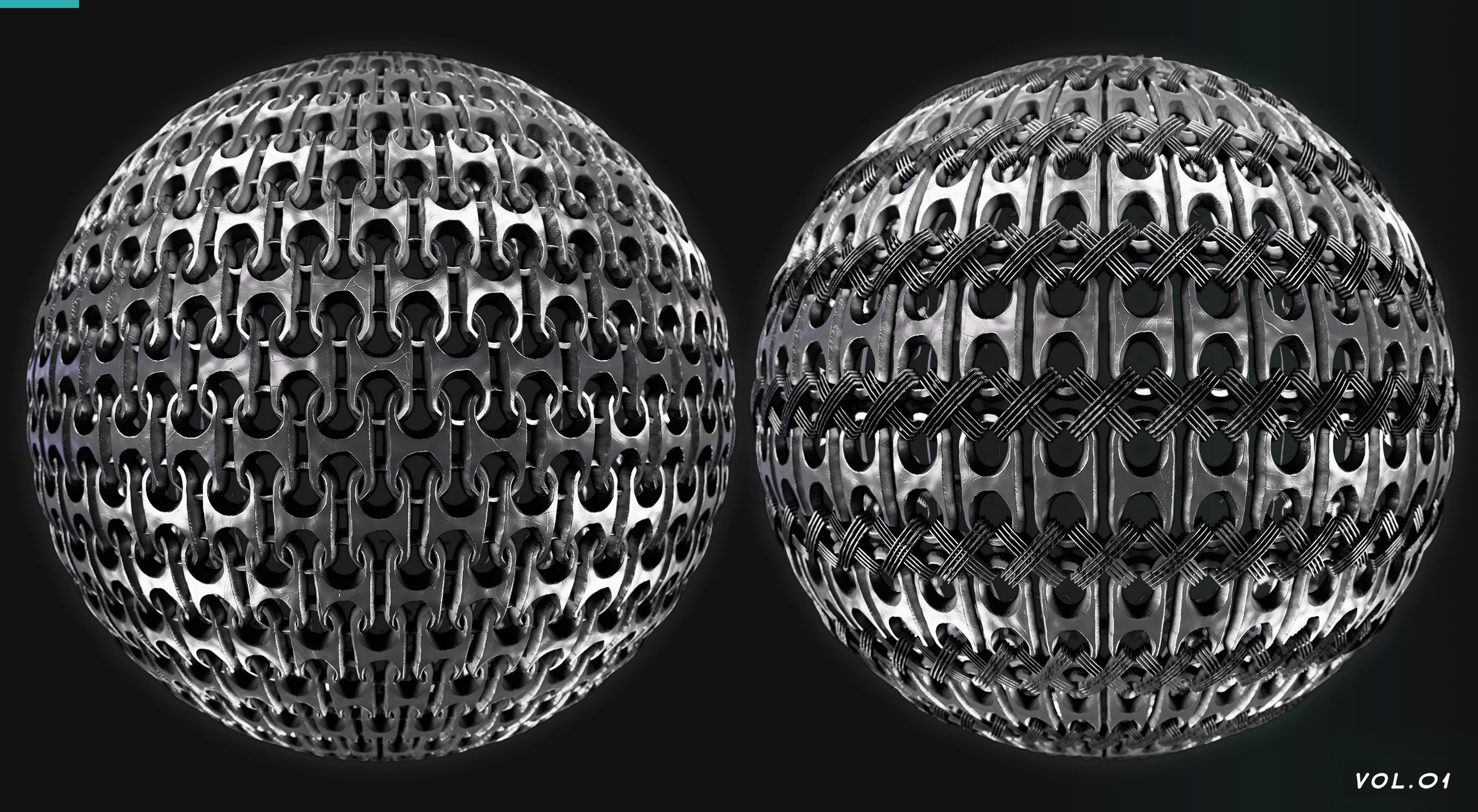 Seem Less Chain Texture Texture 10 Material Chain seamles sbsar - texture 4k vol 01 VR / AR ...