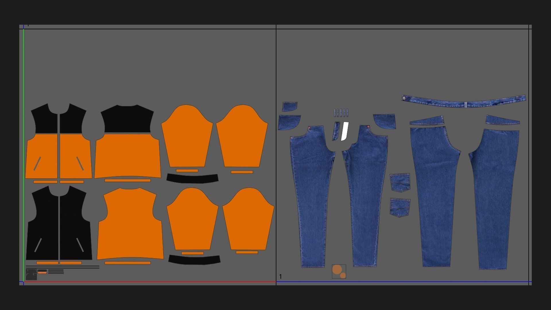 Male outfit Down jacket Jeans Marvelous Designer Clo 3D project 3D ...