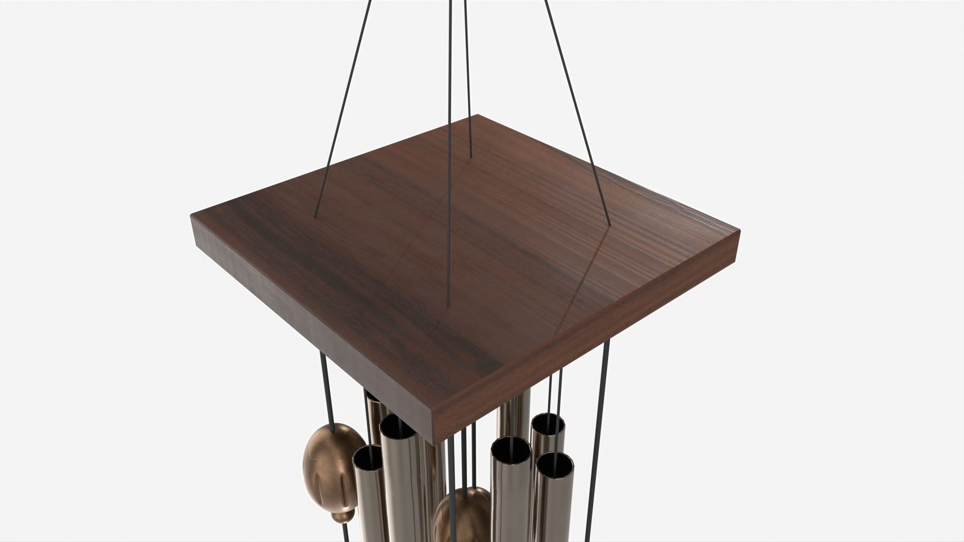 Metal Tube Wind Chimes Feng Shui 3D model CGTrader