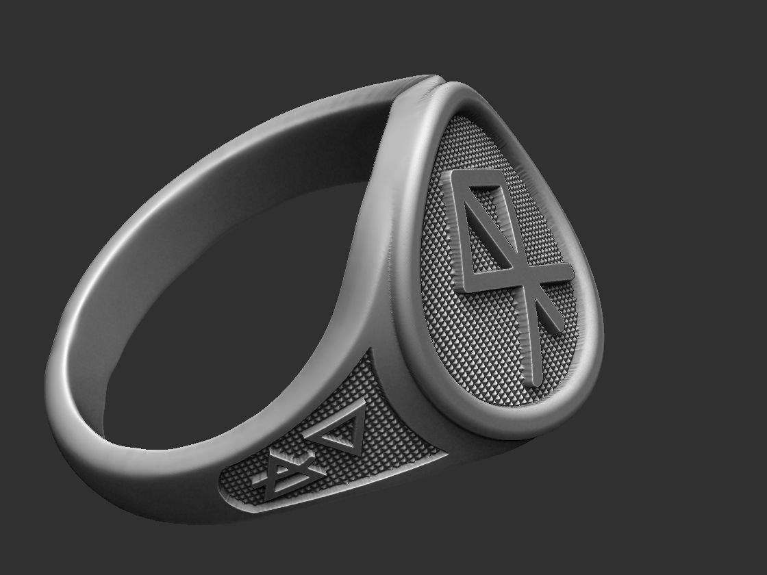 Rune and 4 Elements Ring 3D model 3D printable | CGTrader