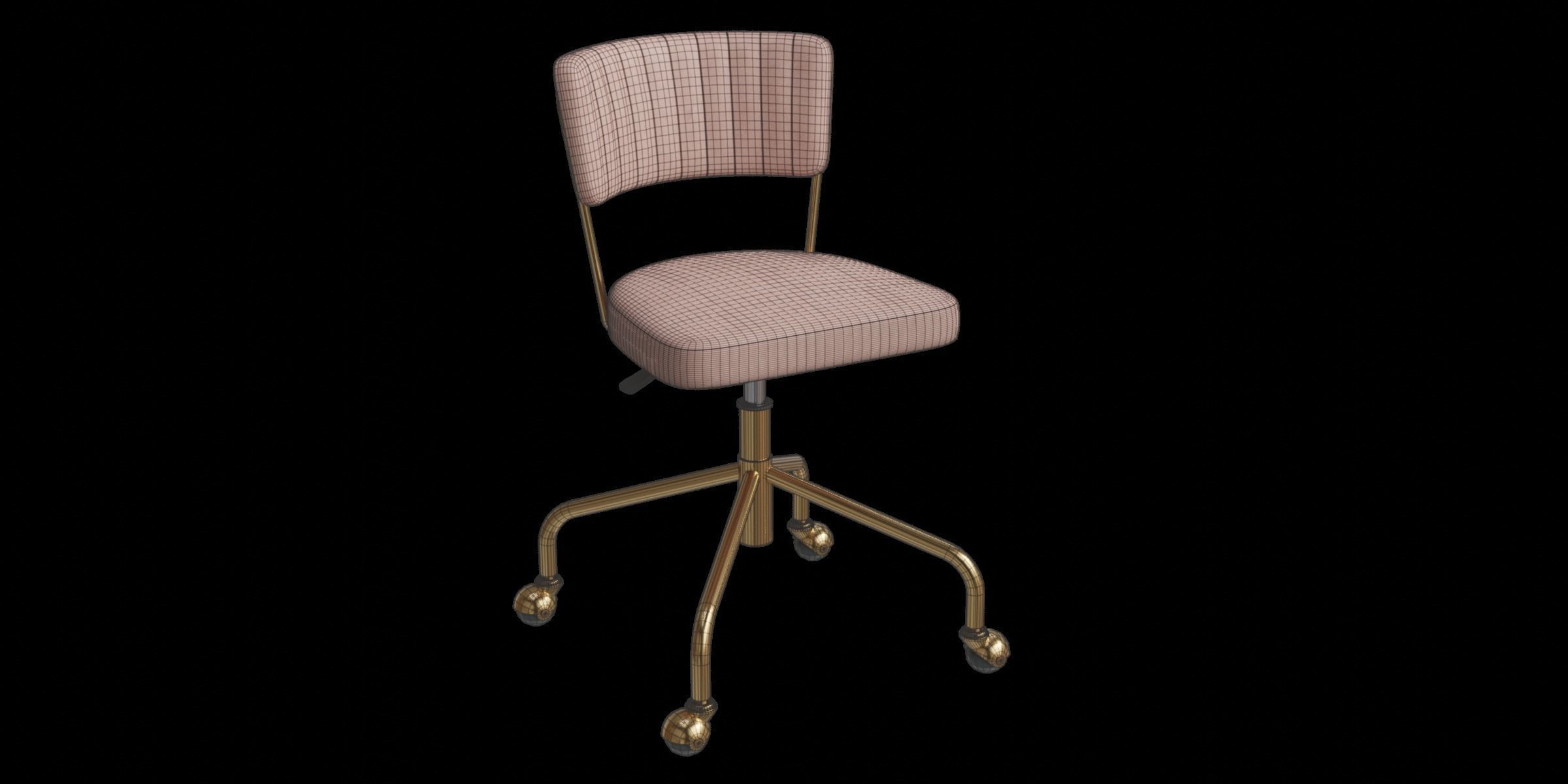 3D model Tania Gold Task Chair VR / AR / lowpoly CGTrader