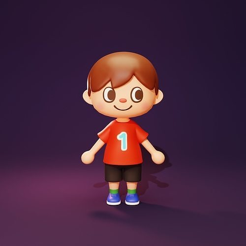 Character Male Animal Crossing Cute Style 3D model CGTrader