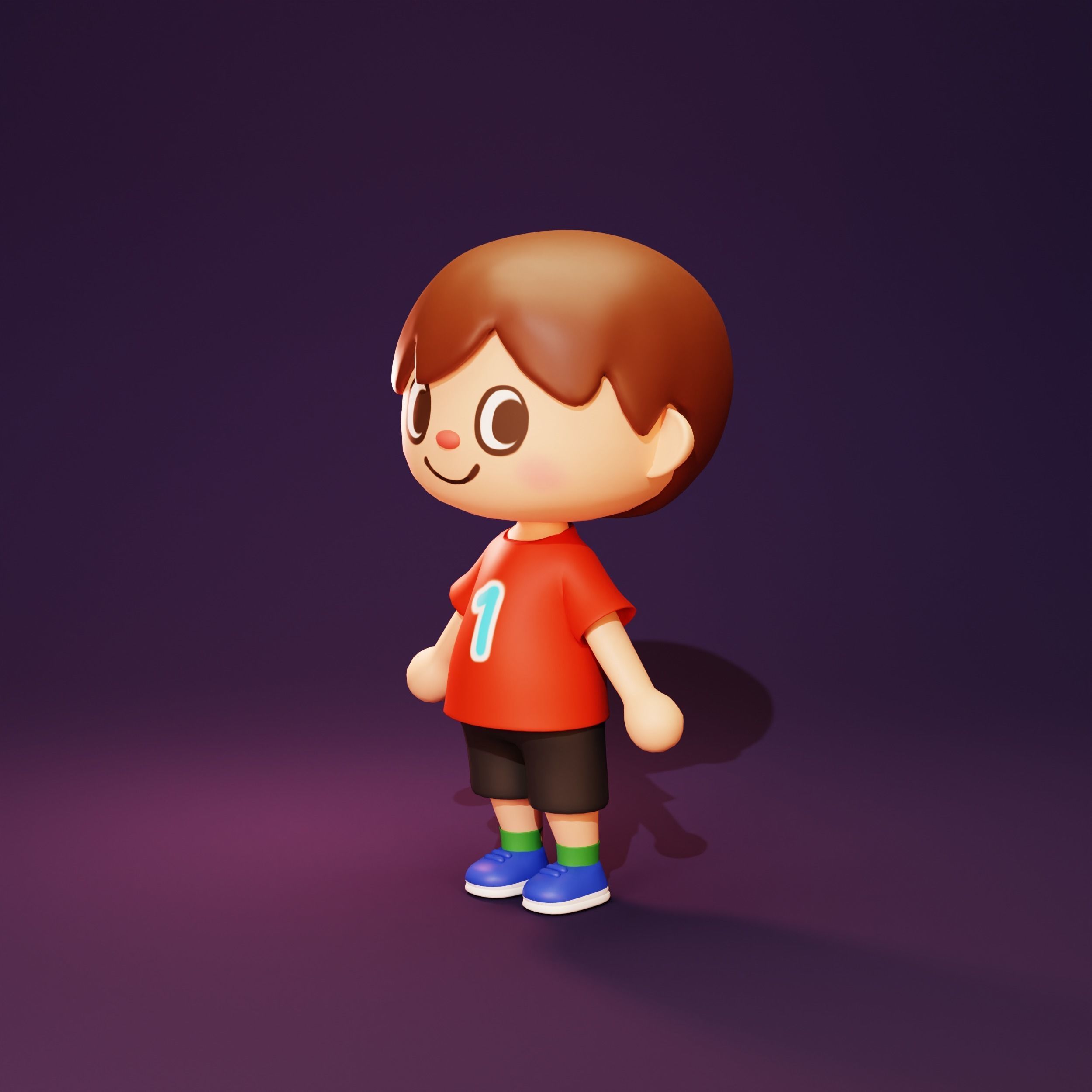 Character Male Animal Crossing Cute Style 3D model CGTrader