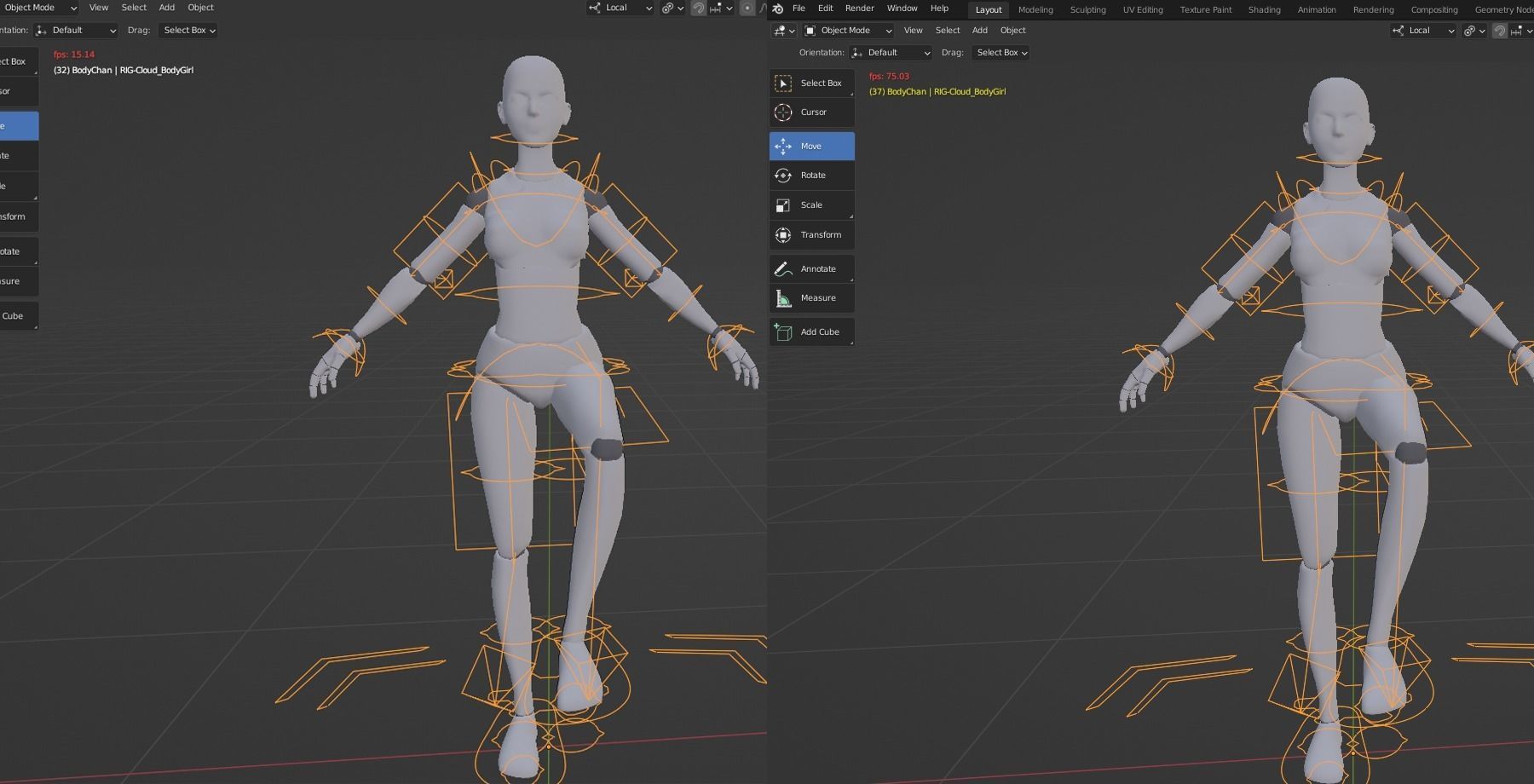 Body Animated Rig 3D model animated rigged | CGTrader