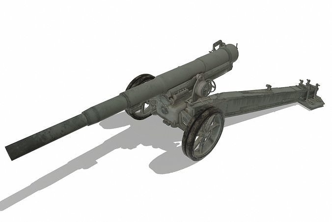 3D model Canon de 155mm VR / AR / low-poly | CGTrader