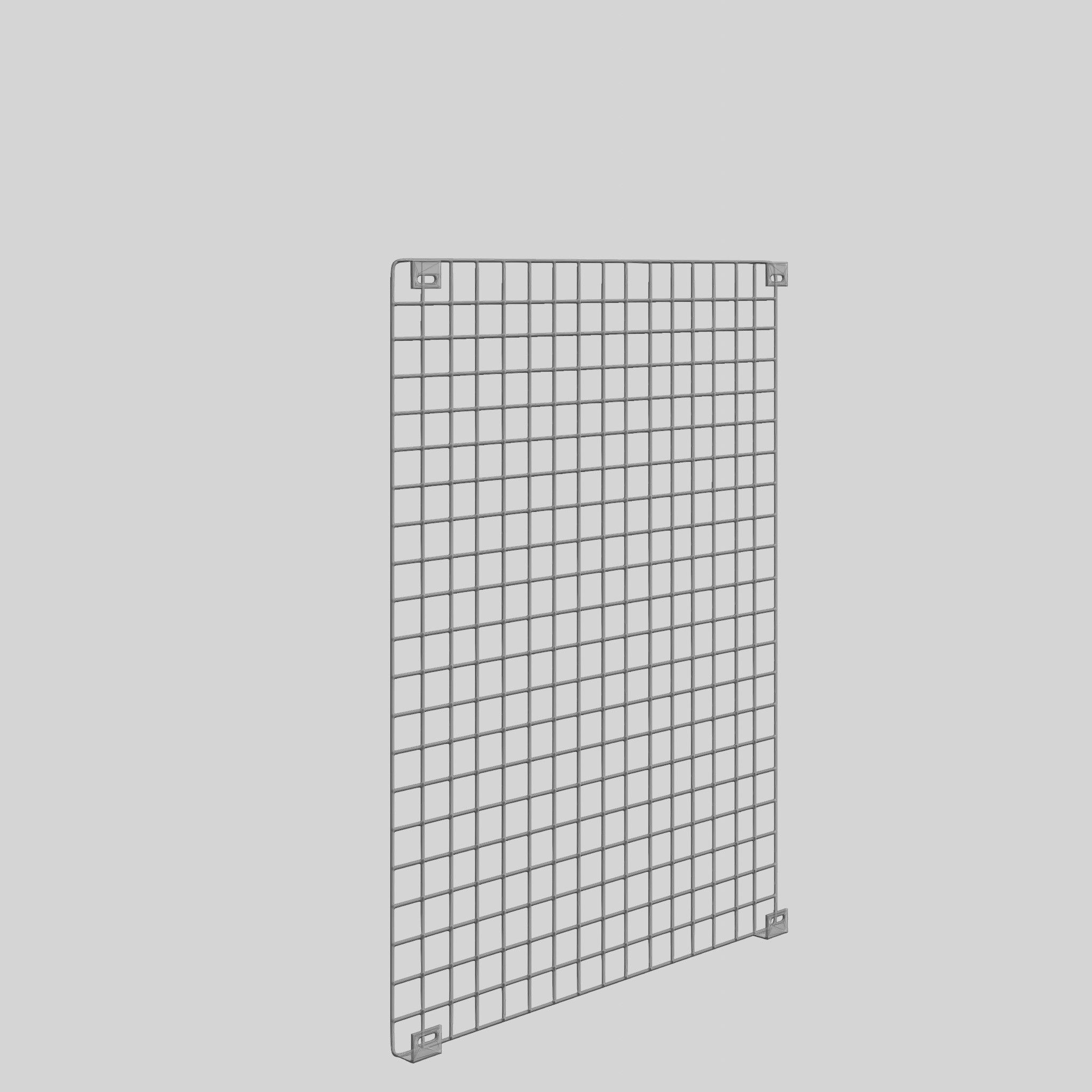 3D model Metal Wall Storage Grid Black VR / AR / lowpoly CGTrader
