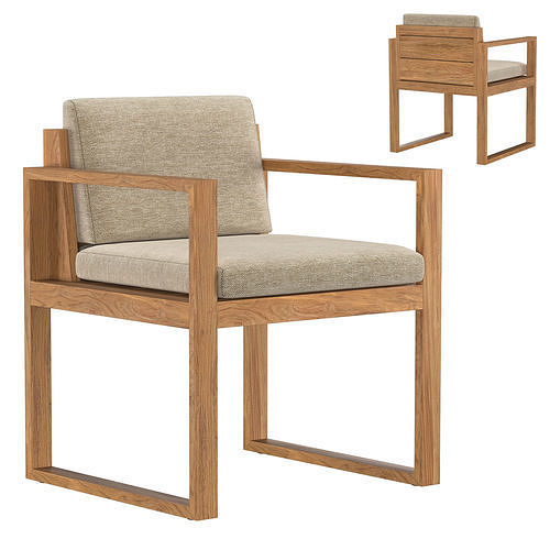 CAPE TOWN TEAK ARMCHAIR 3D model CGTrader