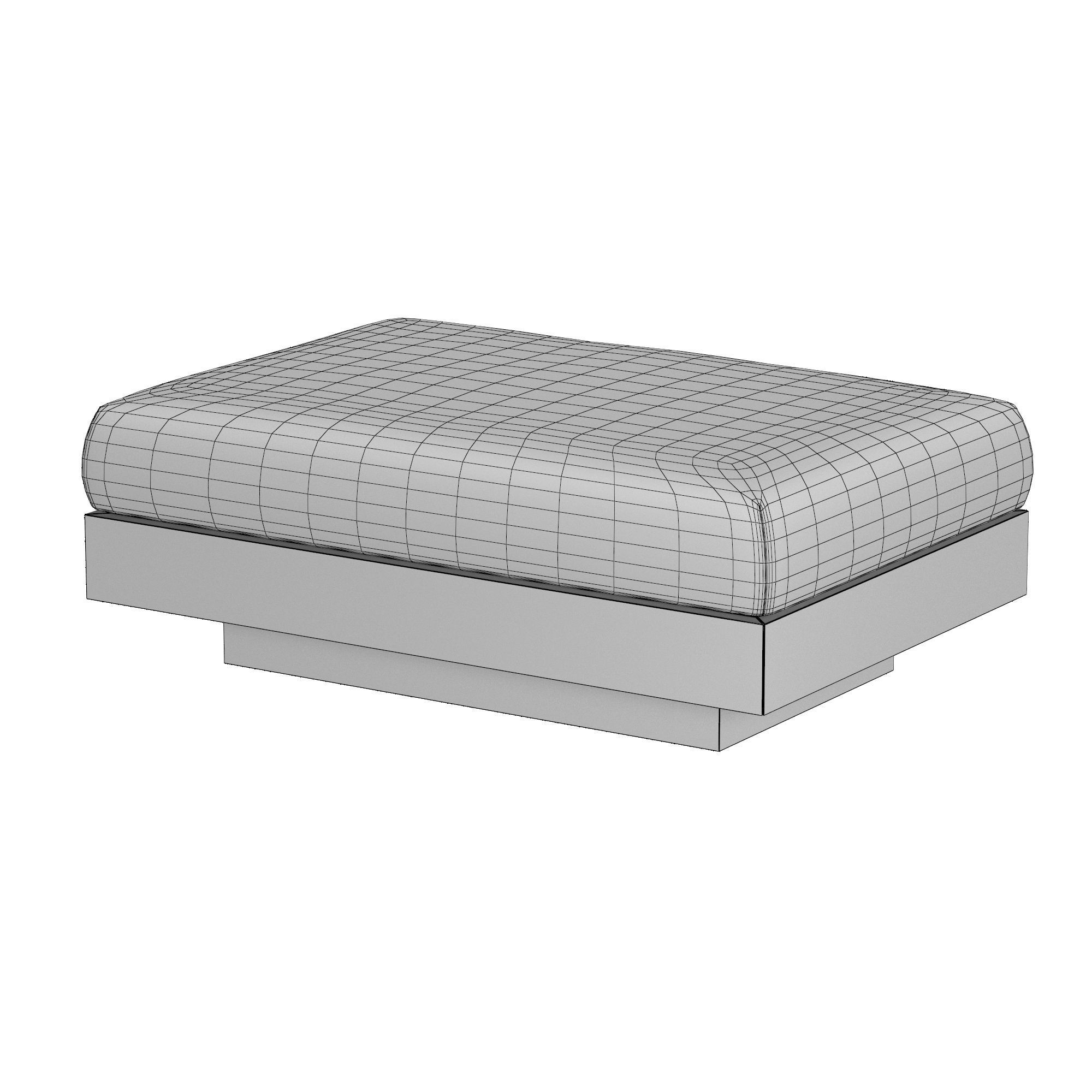 CAPE TOWN TEAK OTTOMAN 3D model CGTrader