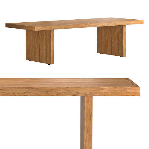 CAPE TOWN TEAK RECTANGULAR DINING TABLE 3D model CGTrader