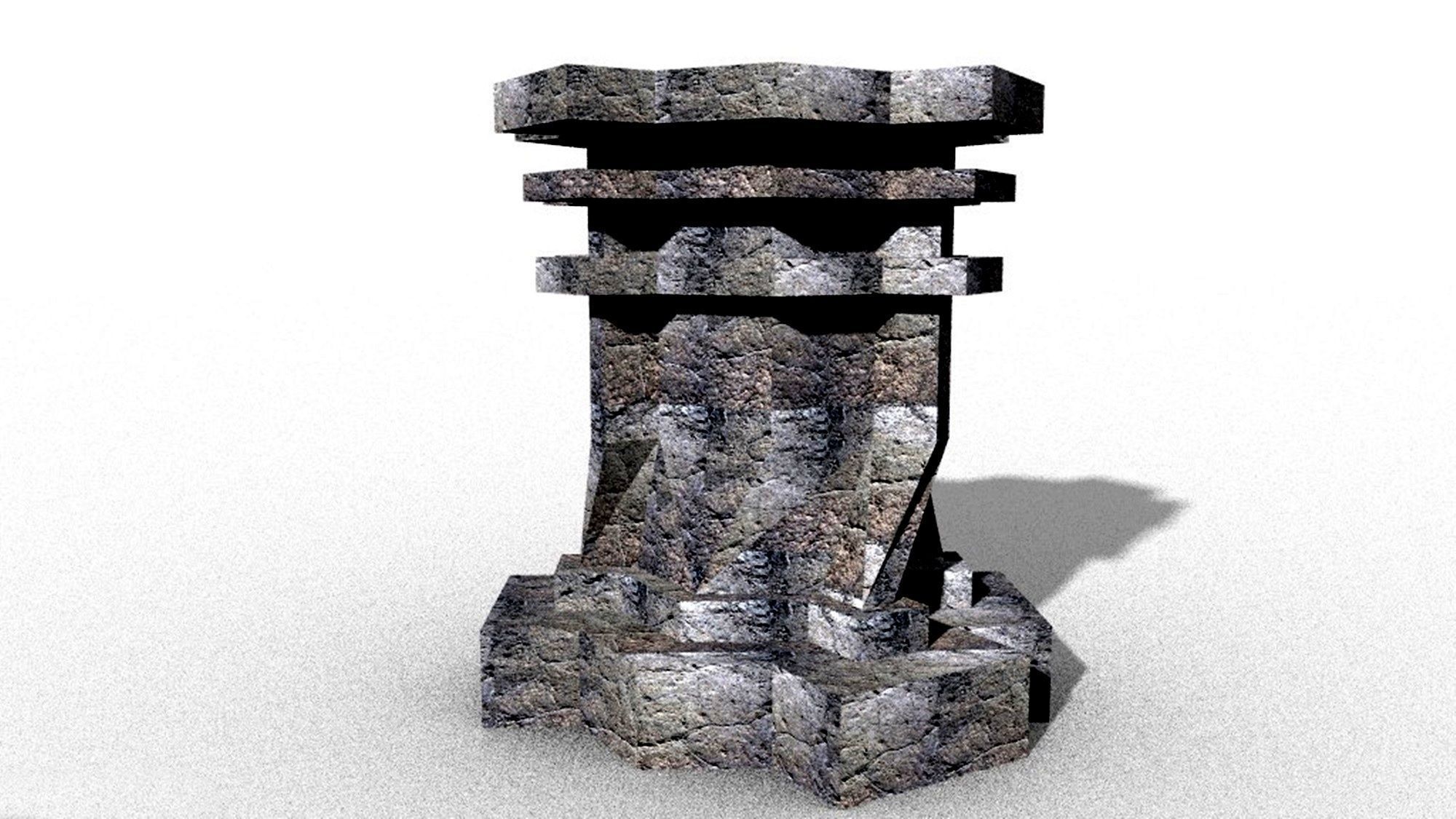 3D model pedestal sculpture statue base table VR / AR / lowpoly CGTrader