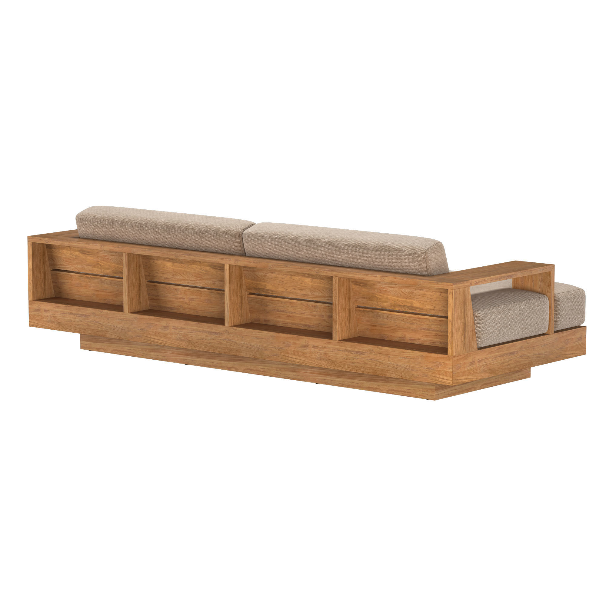 CAPE TOWN TEAK MODULAR DAYBED 3D model CGTrader