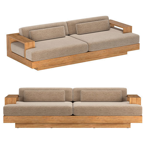 CAPE TOWN TEAK MODULAR DAYBED 3D model CGTrader