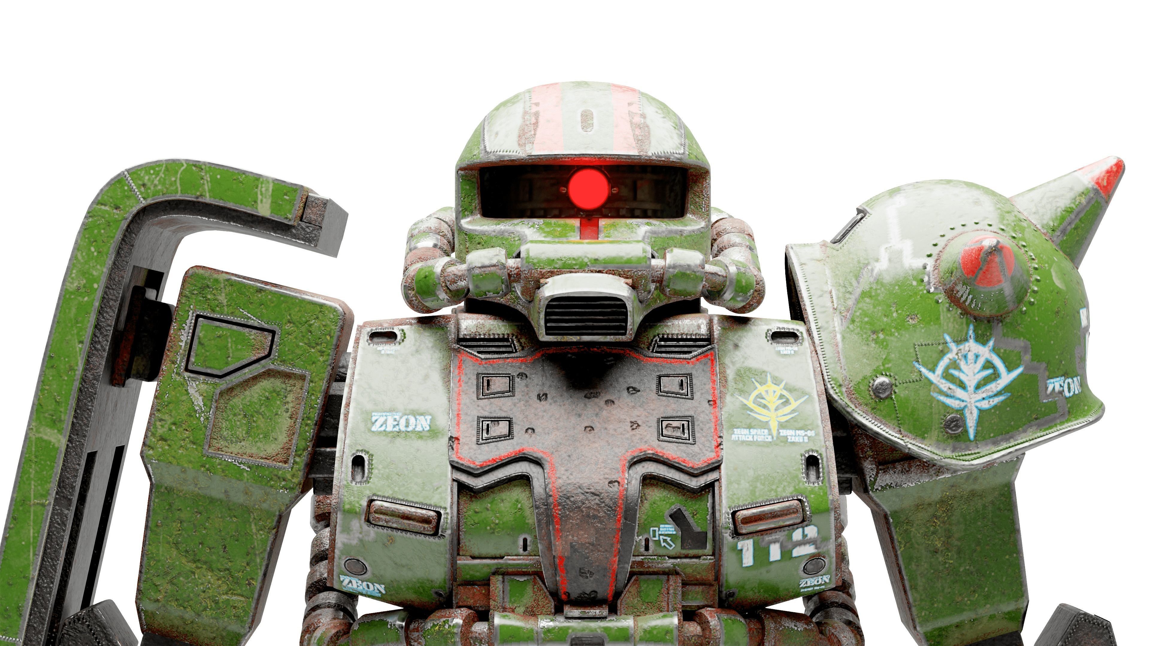 MS-06F Zaku Mobile Suit UC 0079 3D model rigged | CGTrader