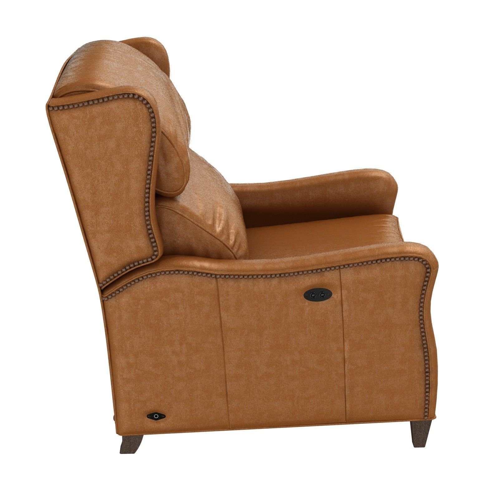 Wesley Hall STEVENSON TILT BACK leather armchair ottoman 3D model