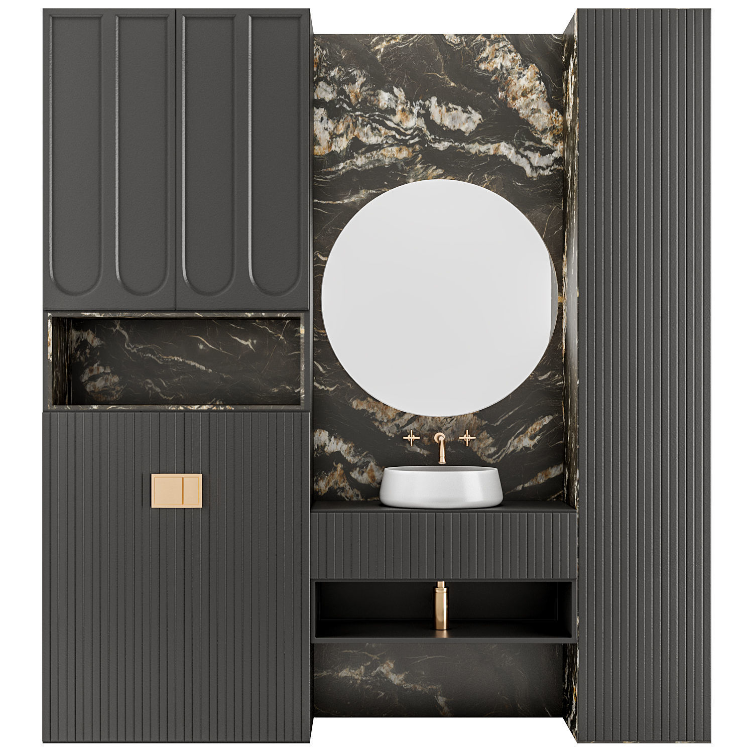 Bathroom furniture B1 3D model CGTrader