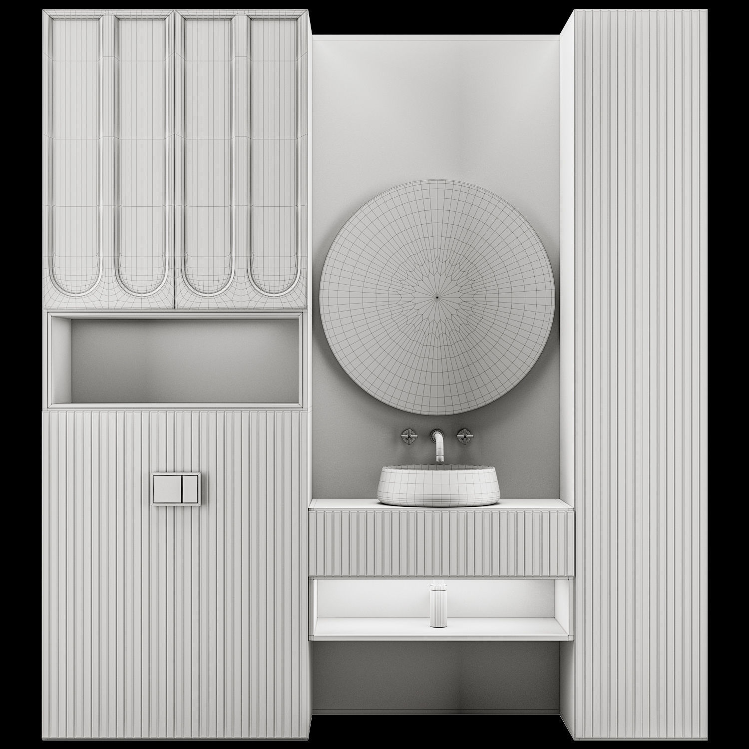Bathroom furniture B1 3D model CGTrader