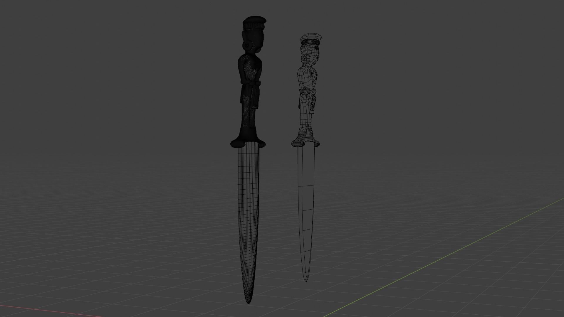 3D model Bronze dagger Dong Son Culture VR / AR / lowpoly CGTrader