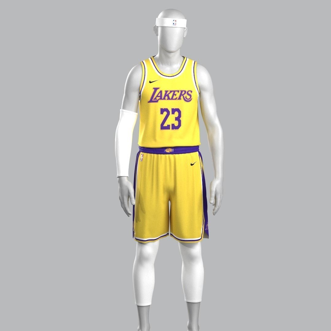 Lakers Basketball Jersey 3D model CGTrader