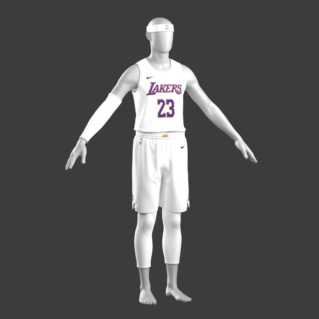 Lakers Basketball Jersey 3D model CGTrader