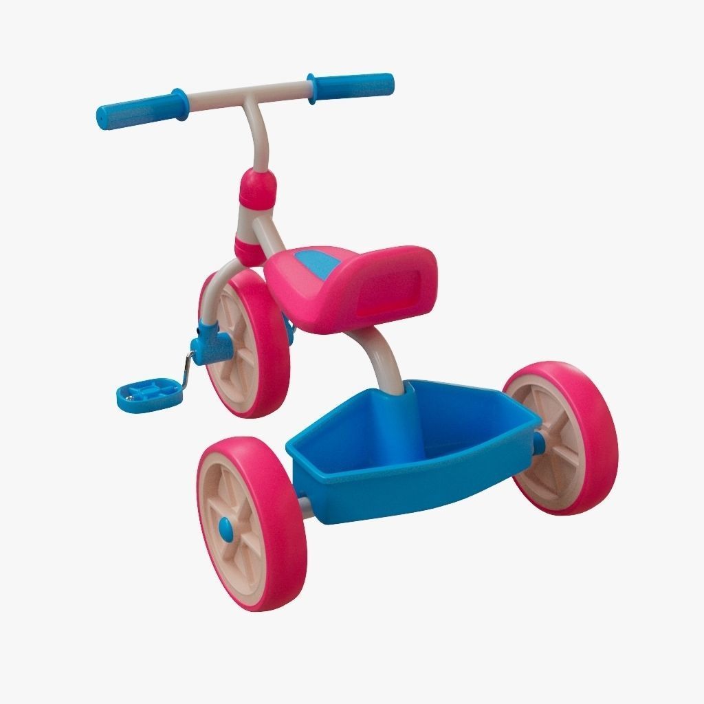 Kids Tricycle Bike 3D model CGTrader
