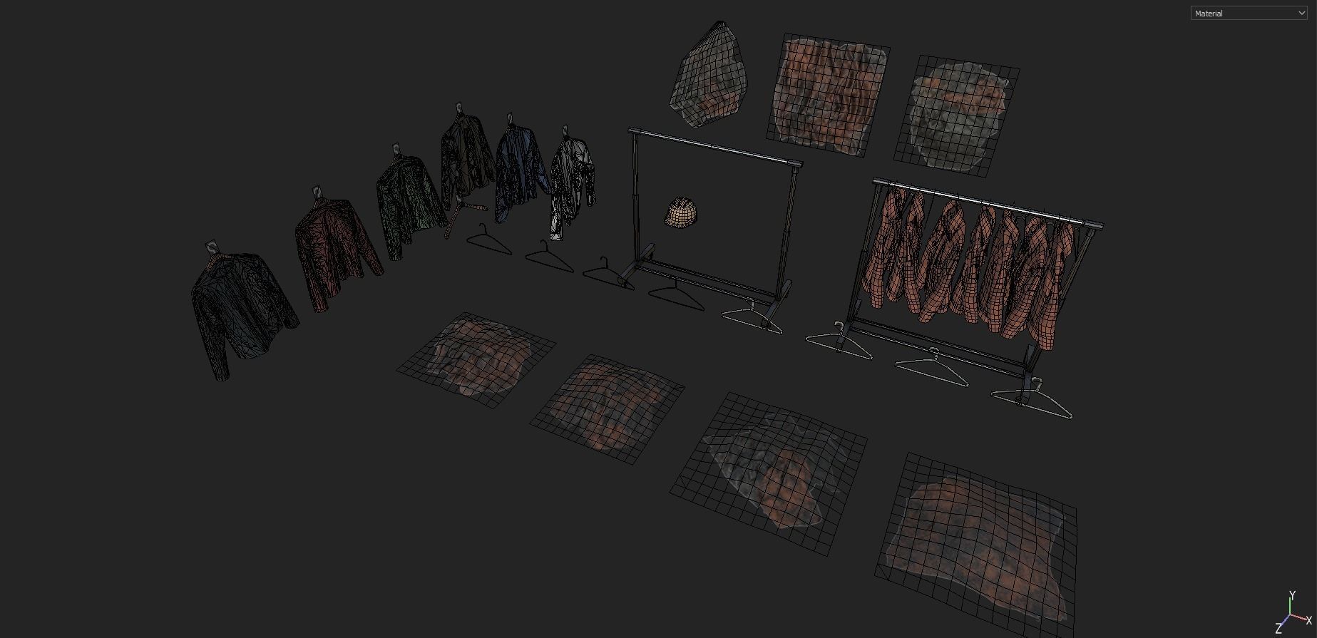 3D model Clothes Prop Pack VR / AR / lowpoly CGTrader