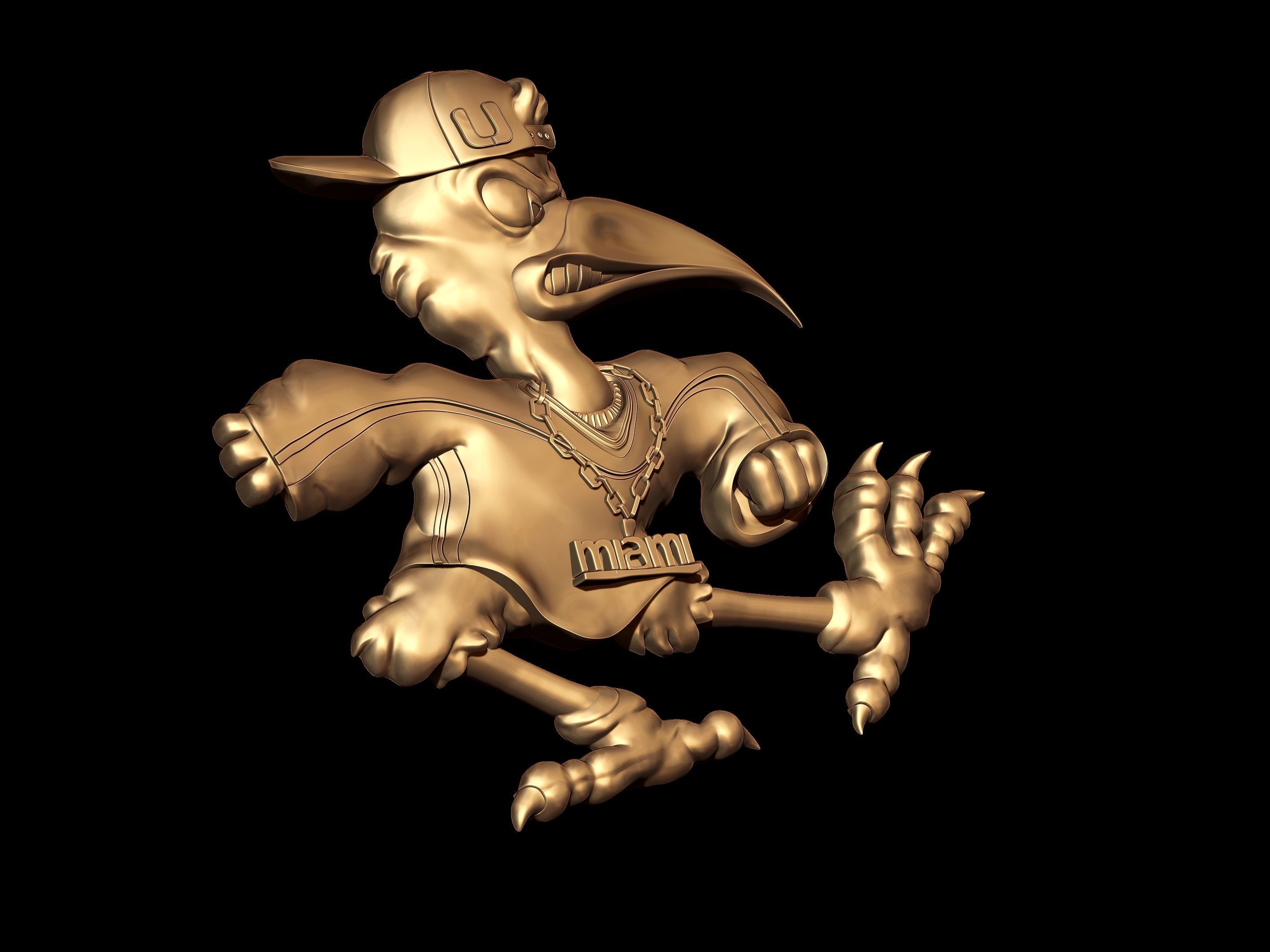 Miami Hurricanes logo 3D model 3D printable | CGTrader