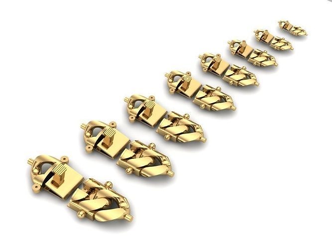 Cuban Chain Link lock JUST STL 3D model CGTrader
