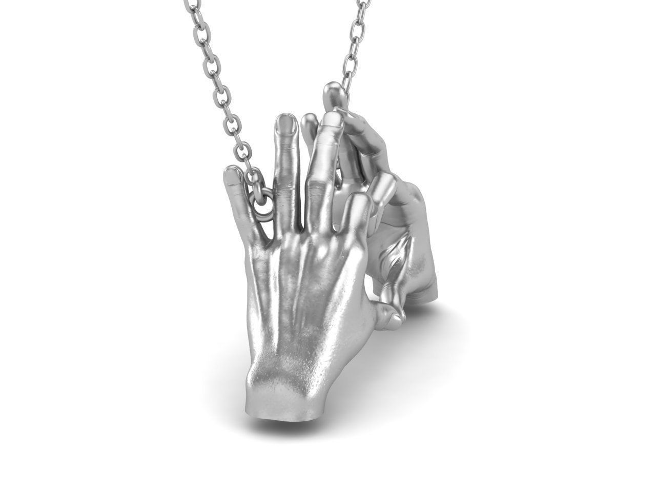 Hand Heart Printable 3D Pendant 3D model 3D printable CGTrader