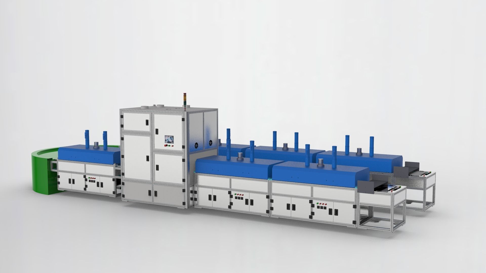 Automatic baking tunnel furnace 3D model CGTrader