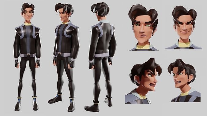 3D model Anime Cartoon Character Male VR / AR / low-poly | CGTrader