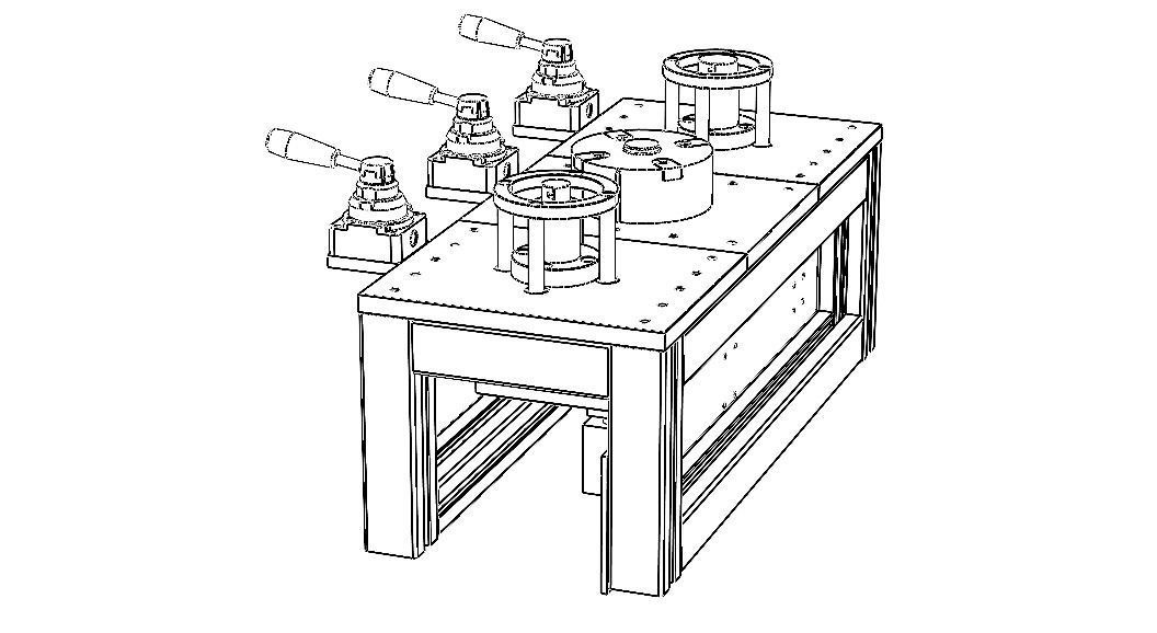 Air Gauge Station for Measuring Internal Diameters on 3 Steps 3D model