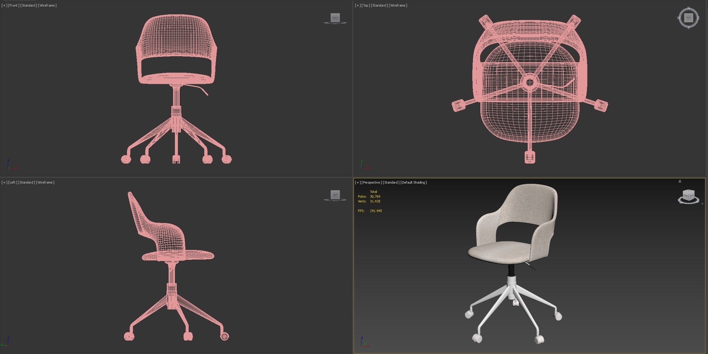 Jysk Reerslev Office Chair 3D model CGTrader