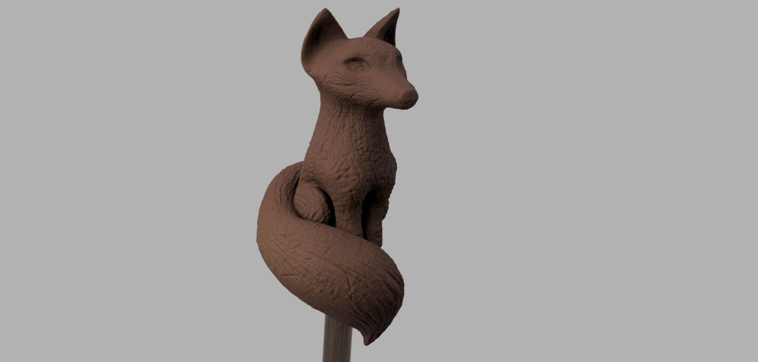 The Owl House Raine Palisman Staff Fox 3D model 3D printable CGTrader