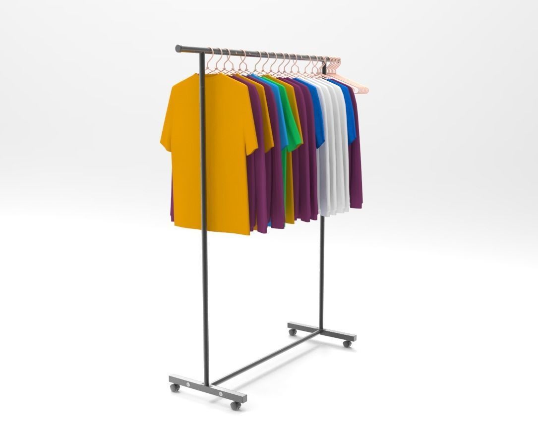 3D model Clothing Rack or Garment Rack VR / AR / lowpoly CGTrader