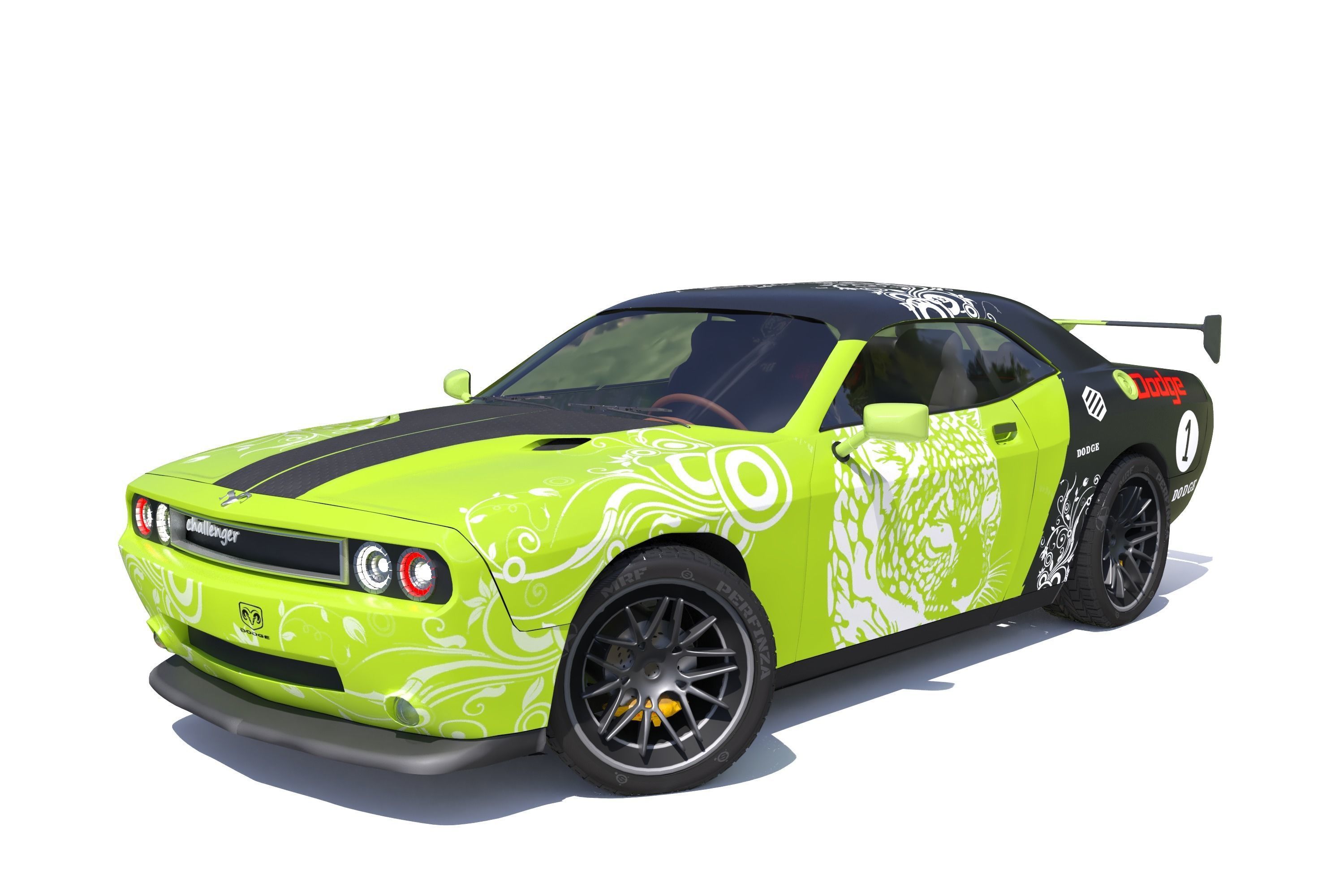 dodge challenger racing 3D model | CGTrader