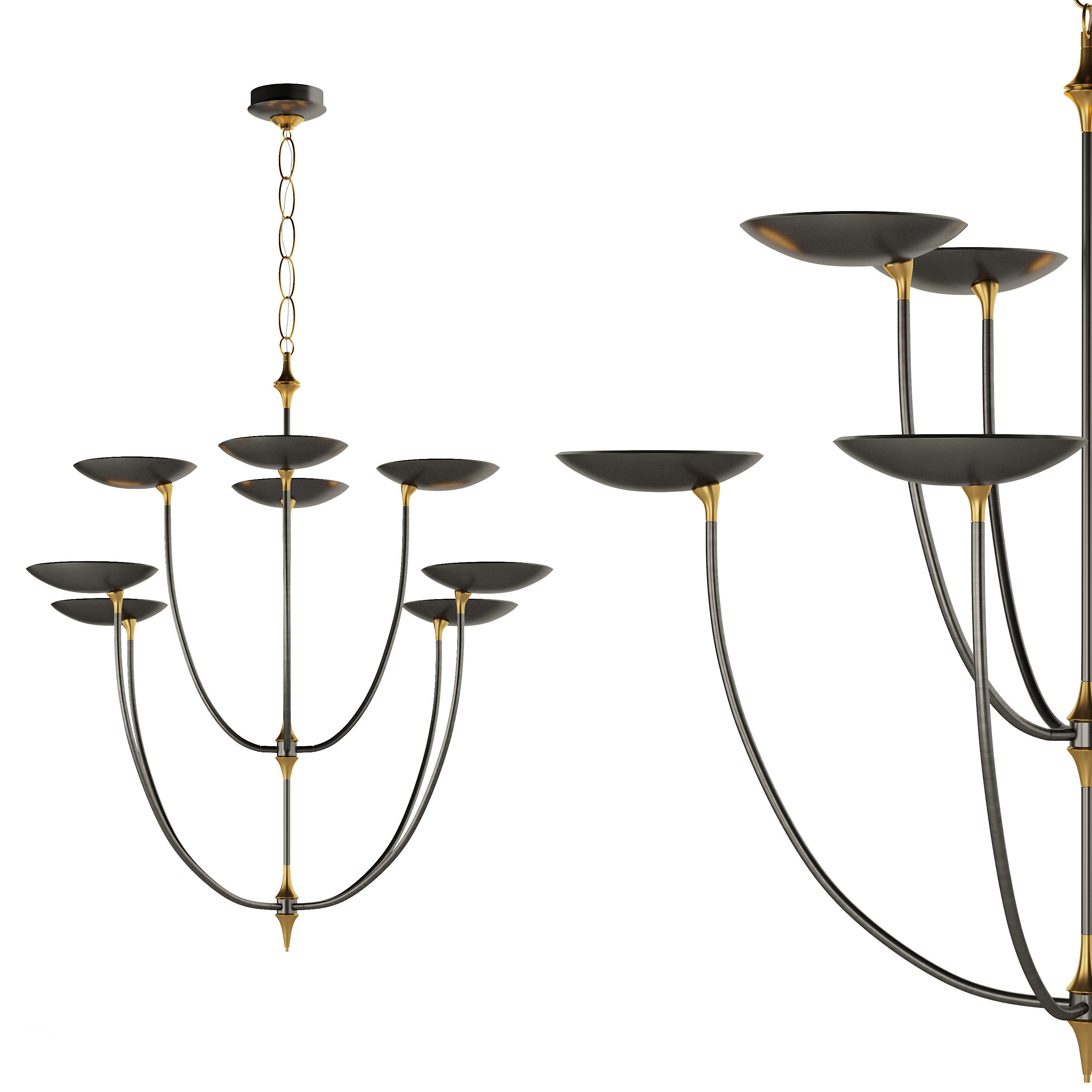 Chandelier Visual Comfort Keira collection XL 3D model CGTrader