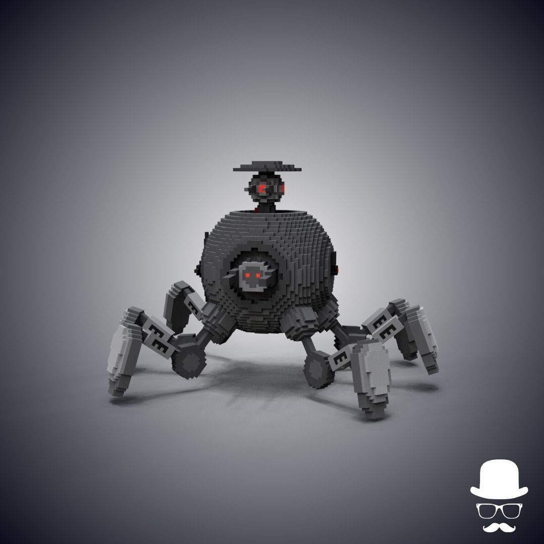 3D model Robot Sci Fi - Voxel Mecha VR / AR / low-poly | CGTrader