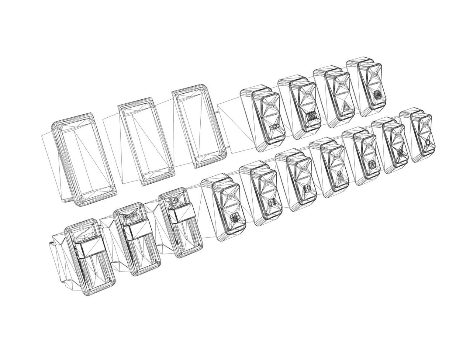 Rocker switches with gang 3D model | CGTrader