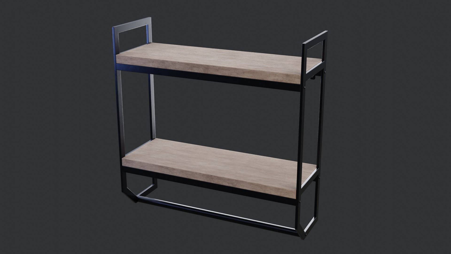 2 tier wall shelf 3D model CGTrader