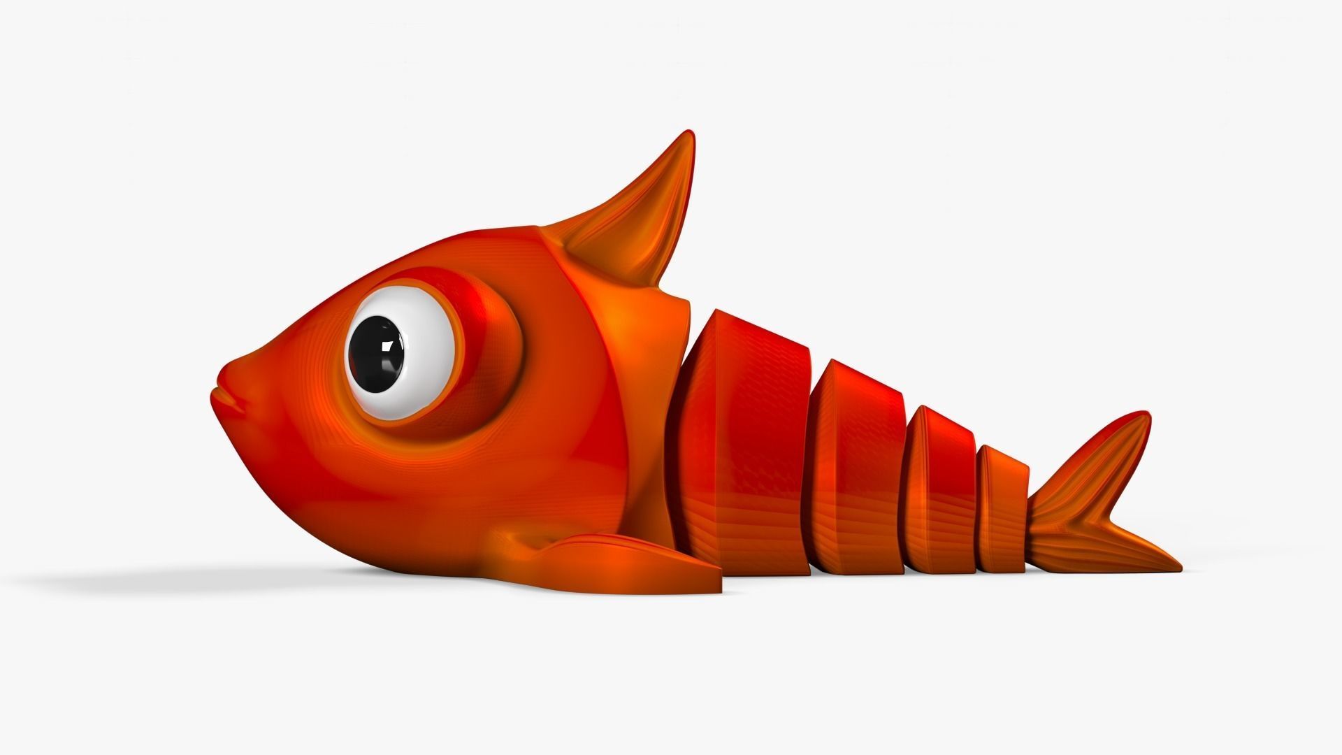 Articulated Fish 3D model 3D printable CGTrader