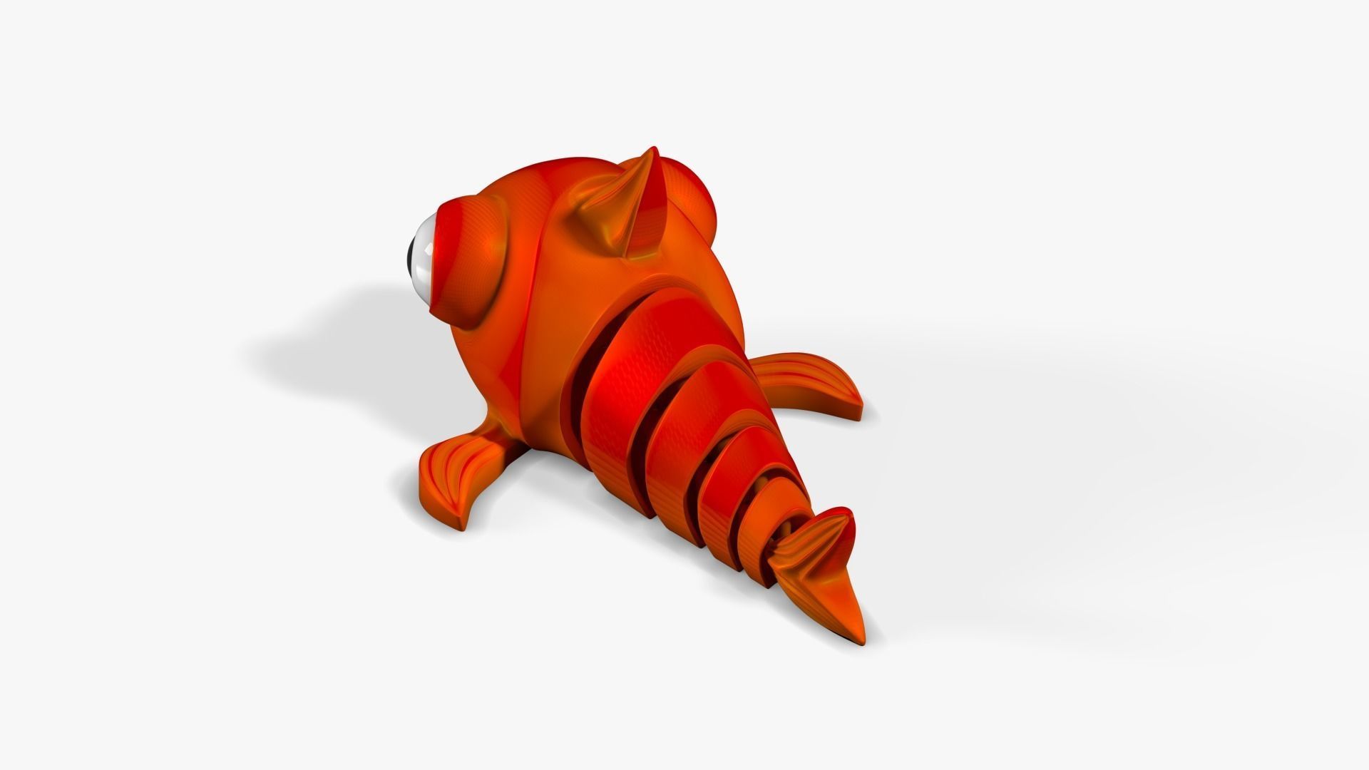 Articulated Fish 3D model 3D printable CGTrader