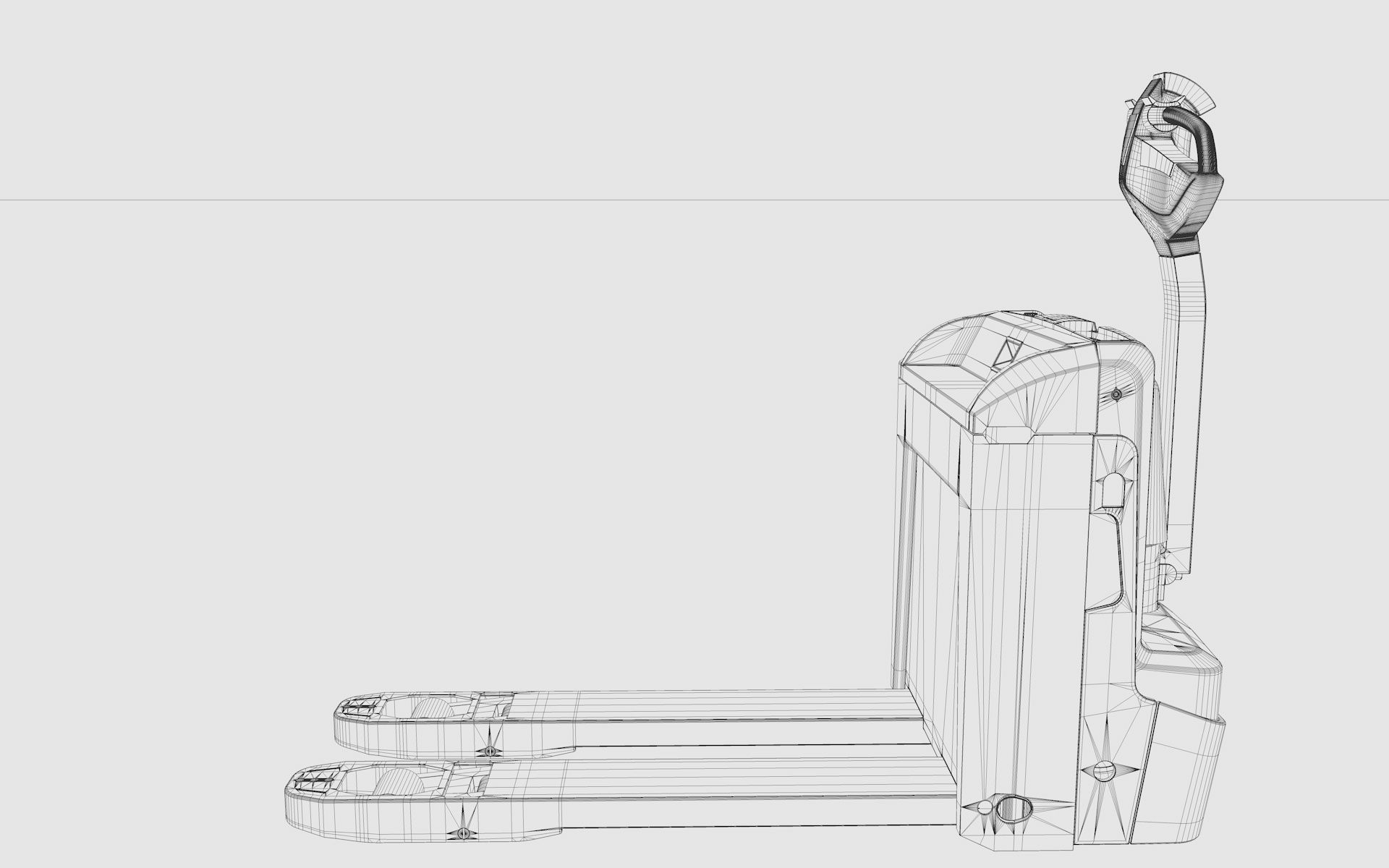 Electric Pallet Truck 3D model rigged CGTrader