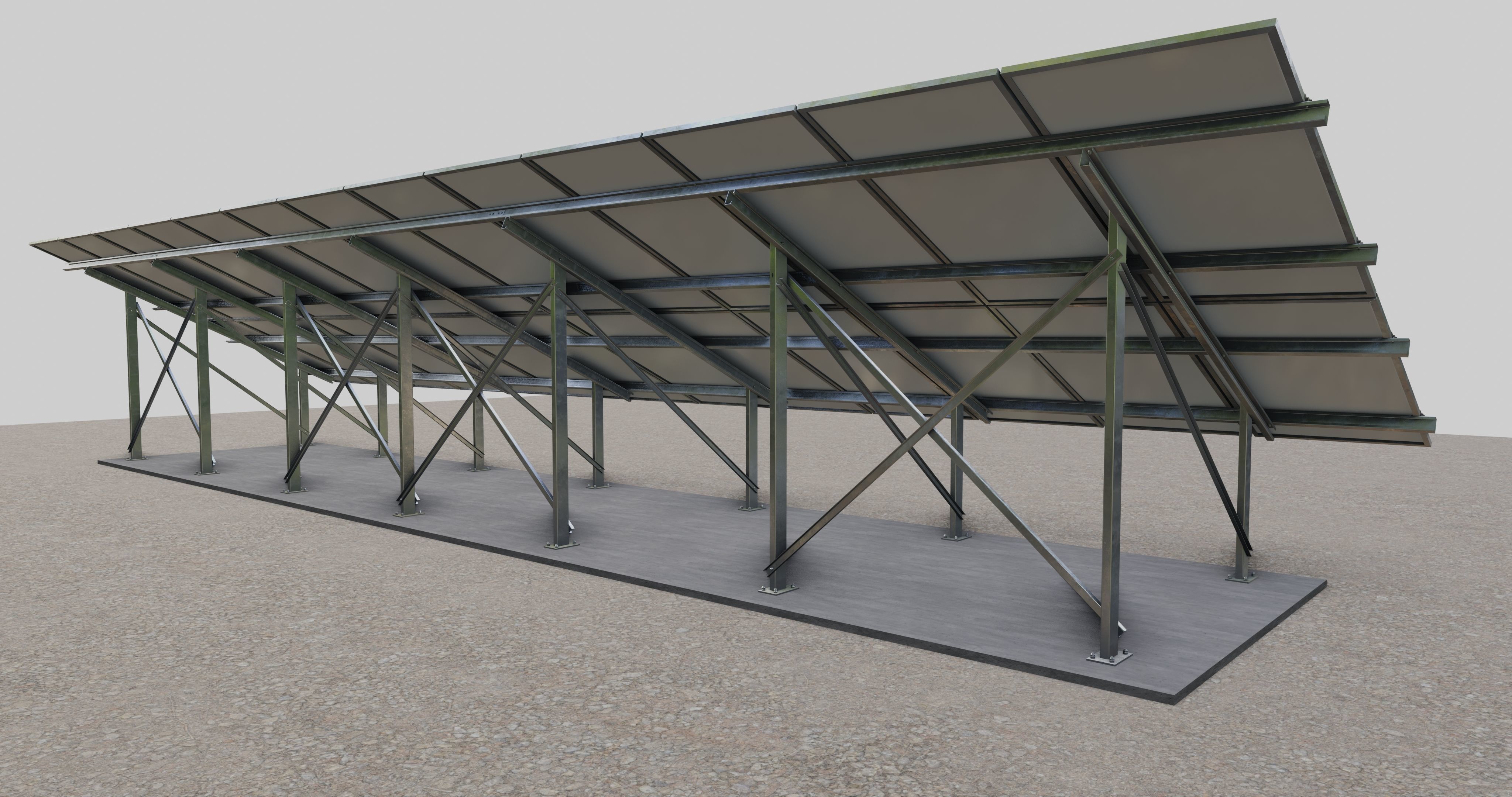 Solar Panel Steel Construction Type 7 3D model | CGTrader
