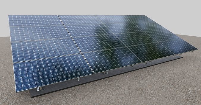 Solar Panel Steel Construction Type 11 3D model | CGTrader
