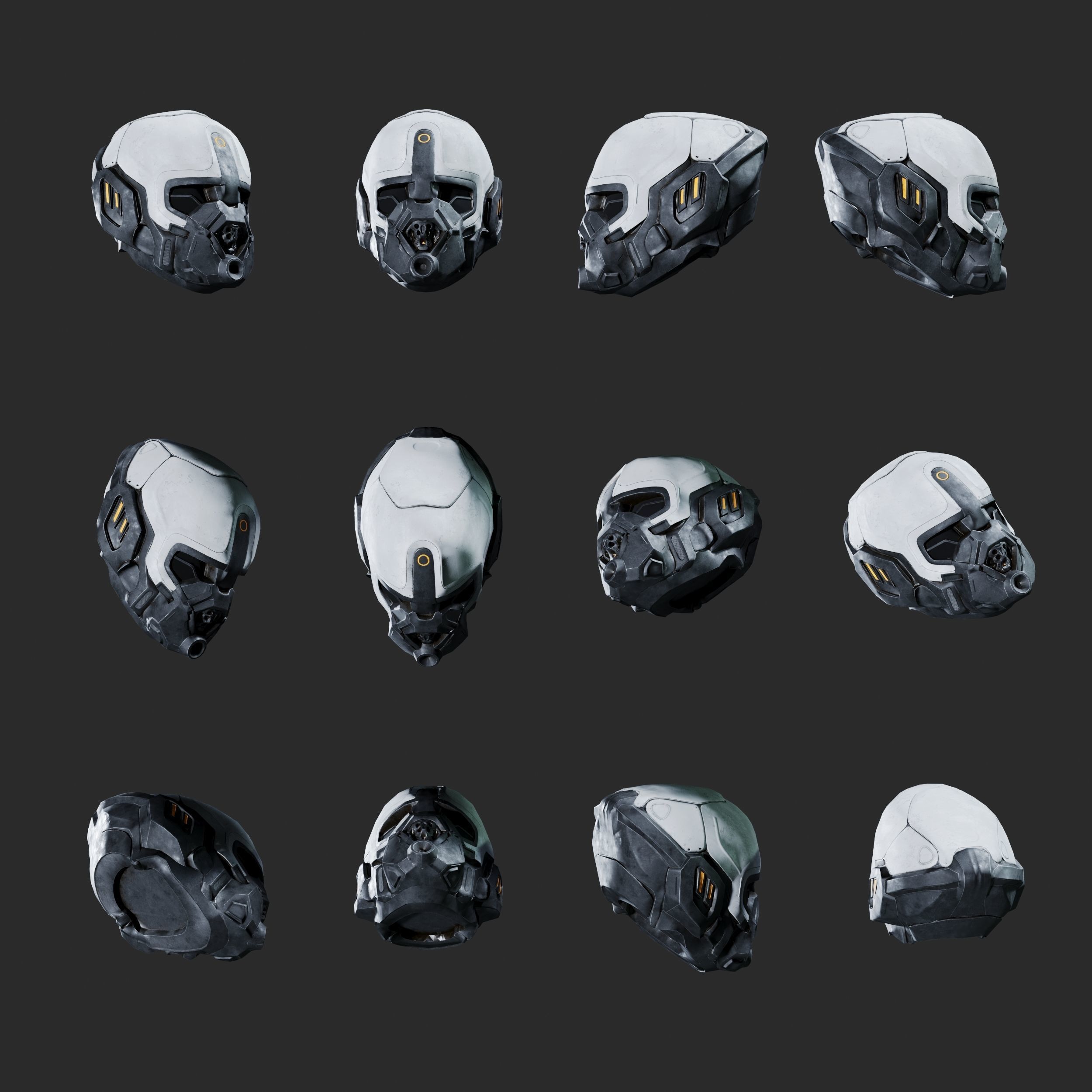 3D model SciFi Helmet ver1 VR / AR / low-poly | CGTrader
