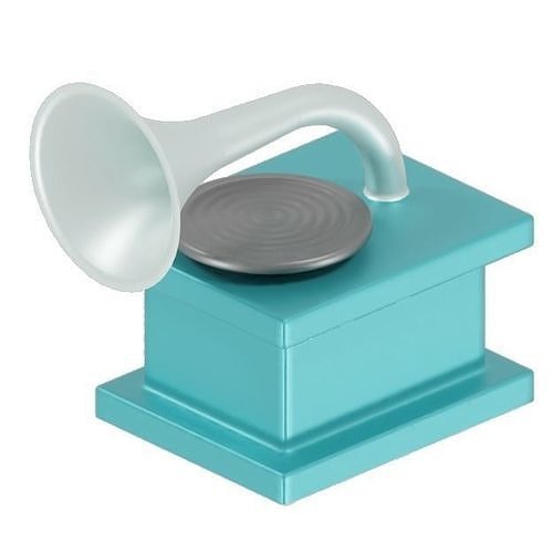 Kids Gramophone Toy 3D model CGTrader