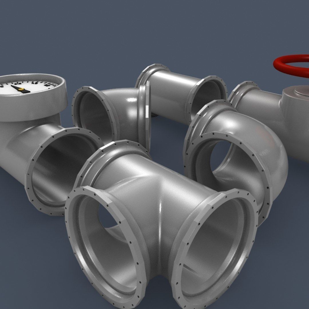 Pipe Fittings 3D model 3D printable CGTrader