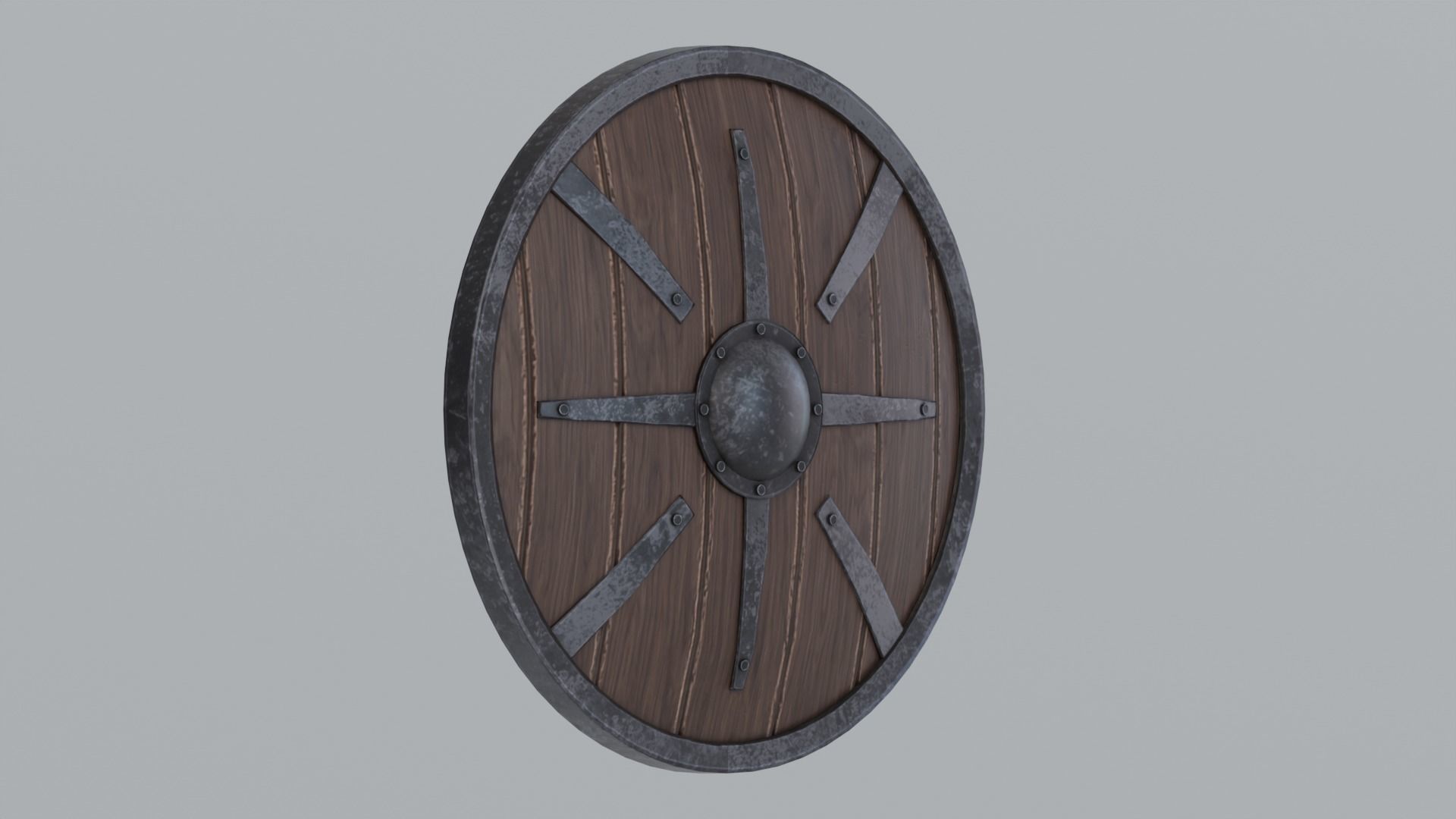 Medieval round wooden shield free VR / AR / low-poly 3D model | CGTrader