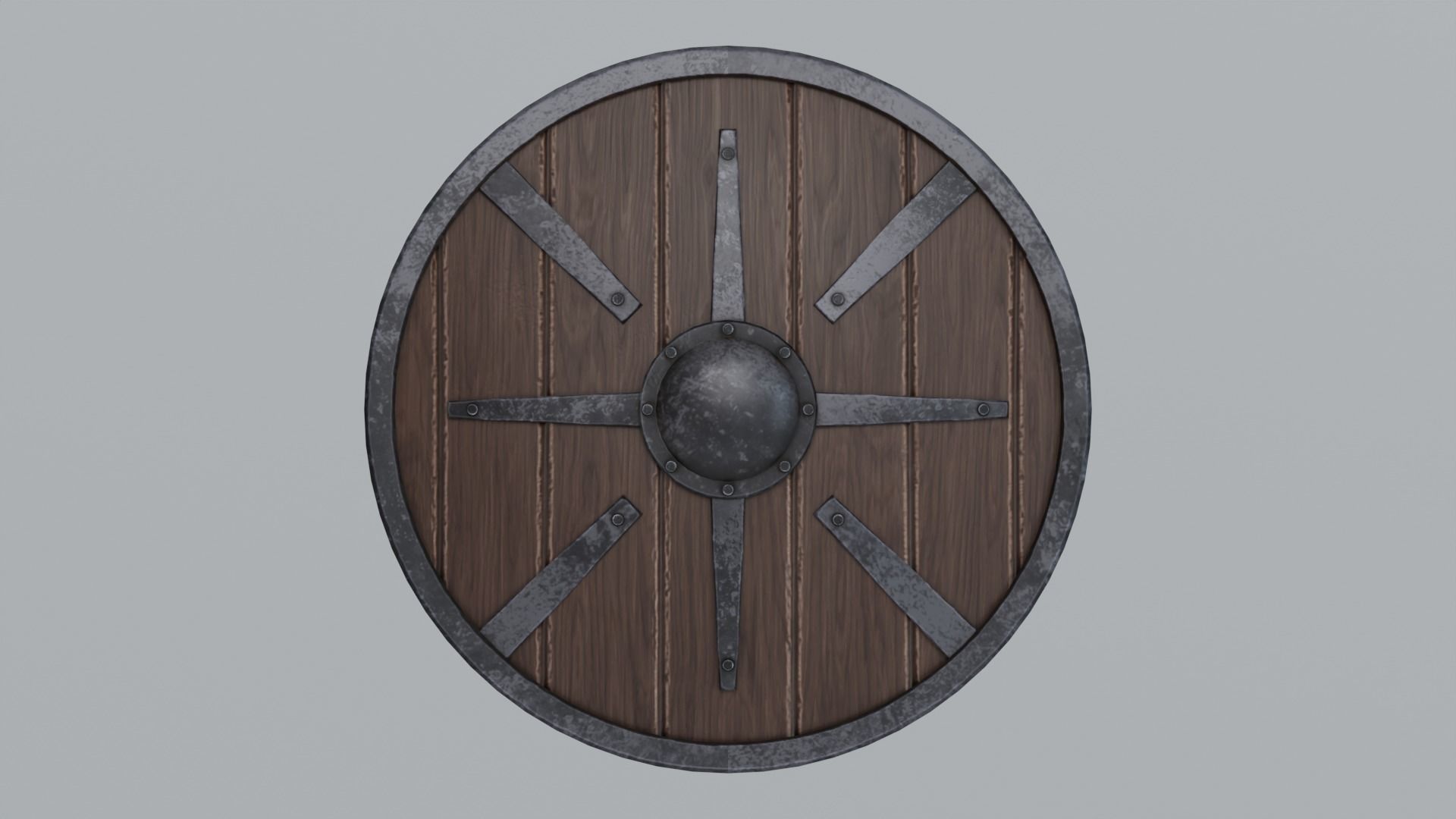 Medieval round wooden shield free VR / AR / low-poly 3D model | CGTrader