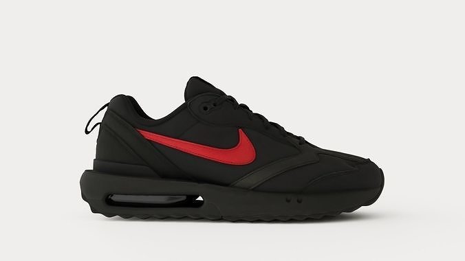 3D model Nike Air Max University Dawn Black Red White Sneaker Shoe VR / AR  / low-poly | CGTrader